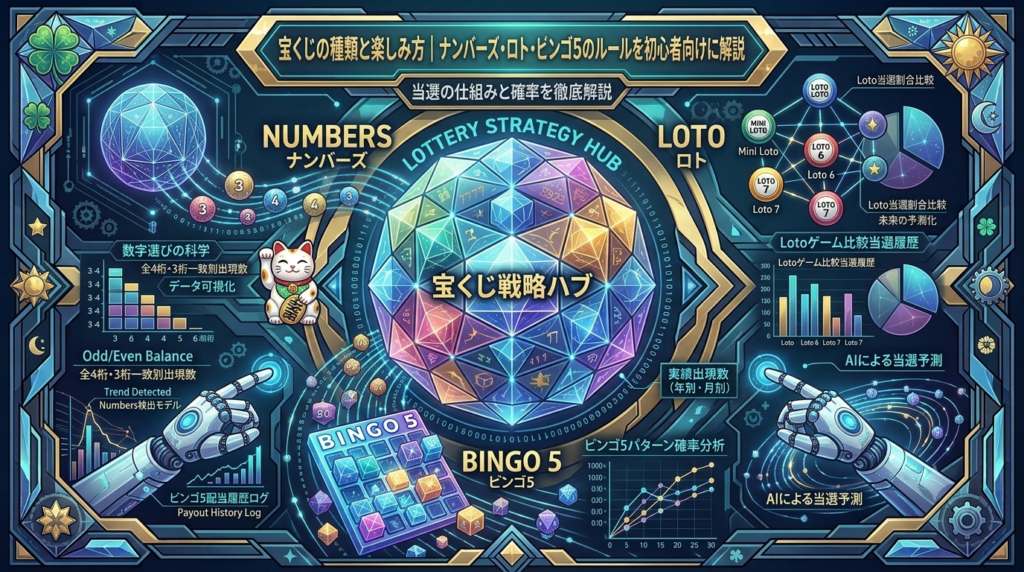 ナンバーズ・ロト・ビンゴ5の種類とルールを比較する初心者向けガイドのサムネイル