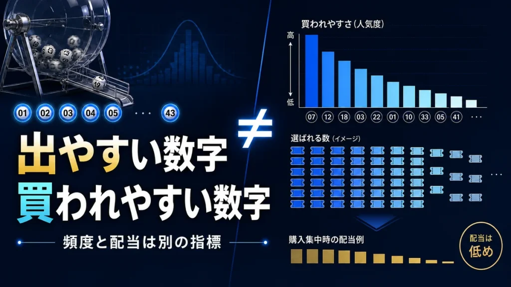宝くじの出やすい数字と買われやすい数字の違いを頻度と配当で比較