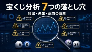 宝くじ分析で避けたい7つの落とし穴を示す記事のサムネイル